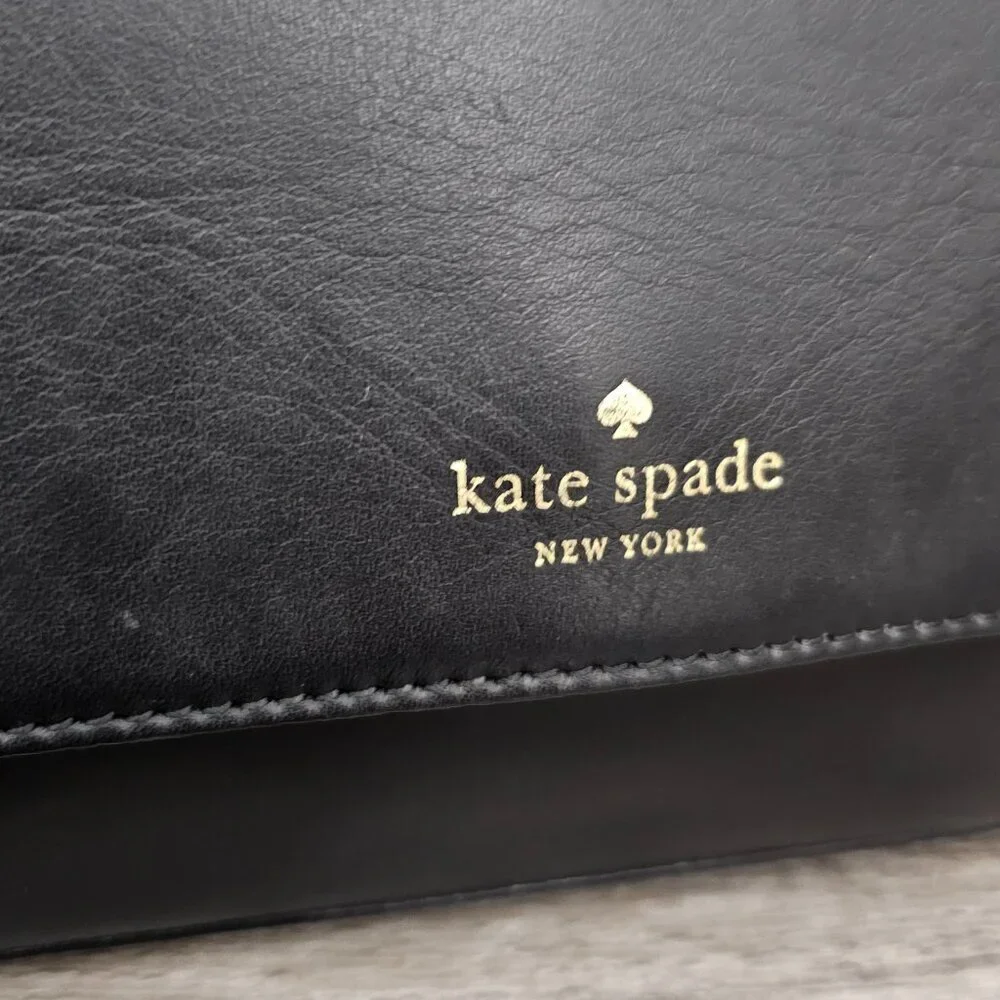 Kate Spade New York Cove Street Dody Leather Chain Black Crossbody Bag COA Small